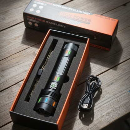MEGA LINTERNA LED RECARGABLE🔥